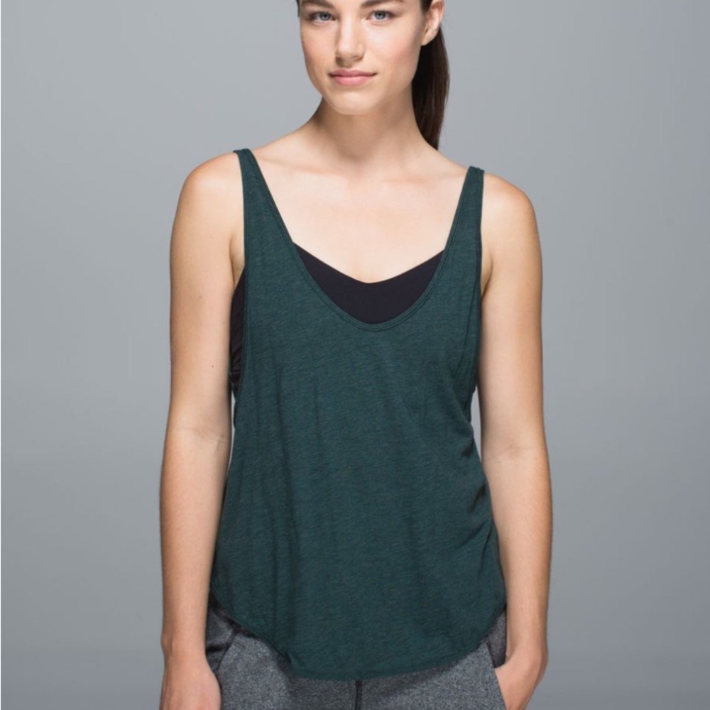 Lululemon Twist & Turn Tank Green & Black